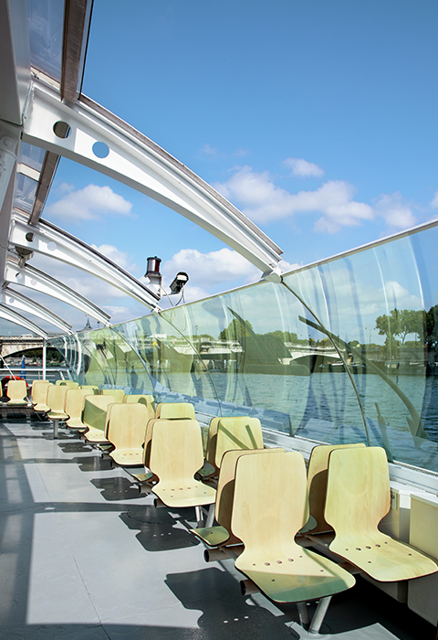 View from inside a Batobus boat